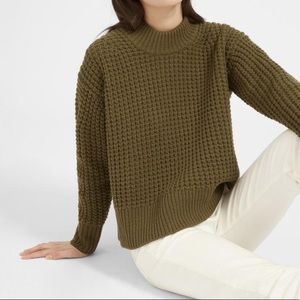 Everlane Wool Cashmere Waffle Square Sweater